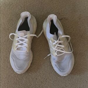 adidas White Ultraboost Athletic Shoes